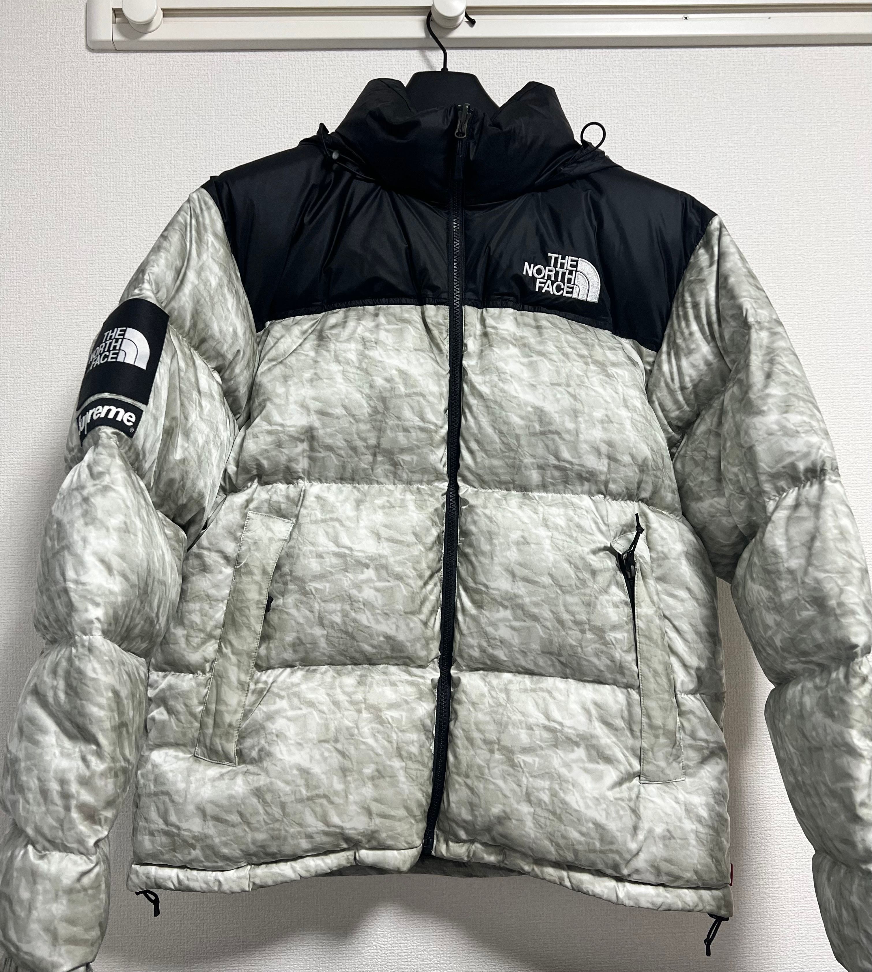 Supreme x The North Face Nuptse Jacket "White Paper Print"