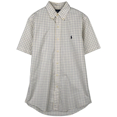古着 ラルフローレン Ralph Lauren CUSTOM FIT 半袖 ボタンダウン チェックシャツ メンズS相当/eaa623657