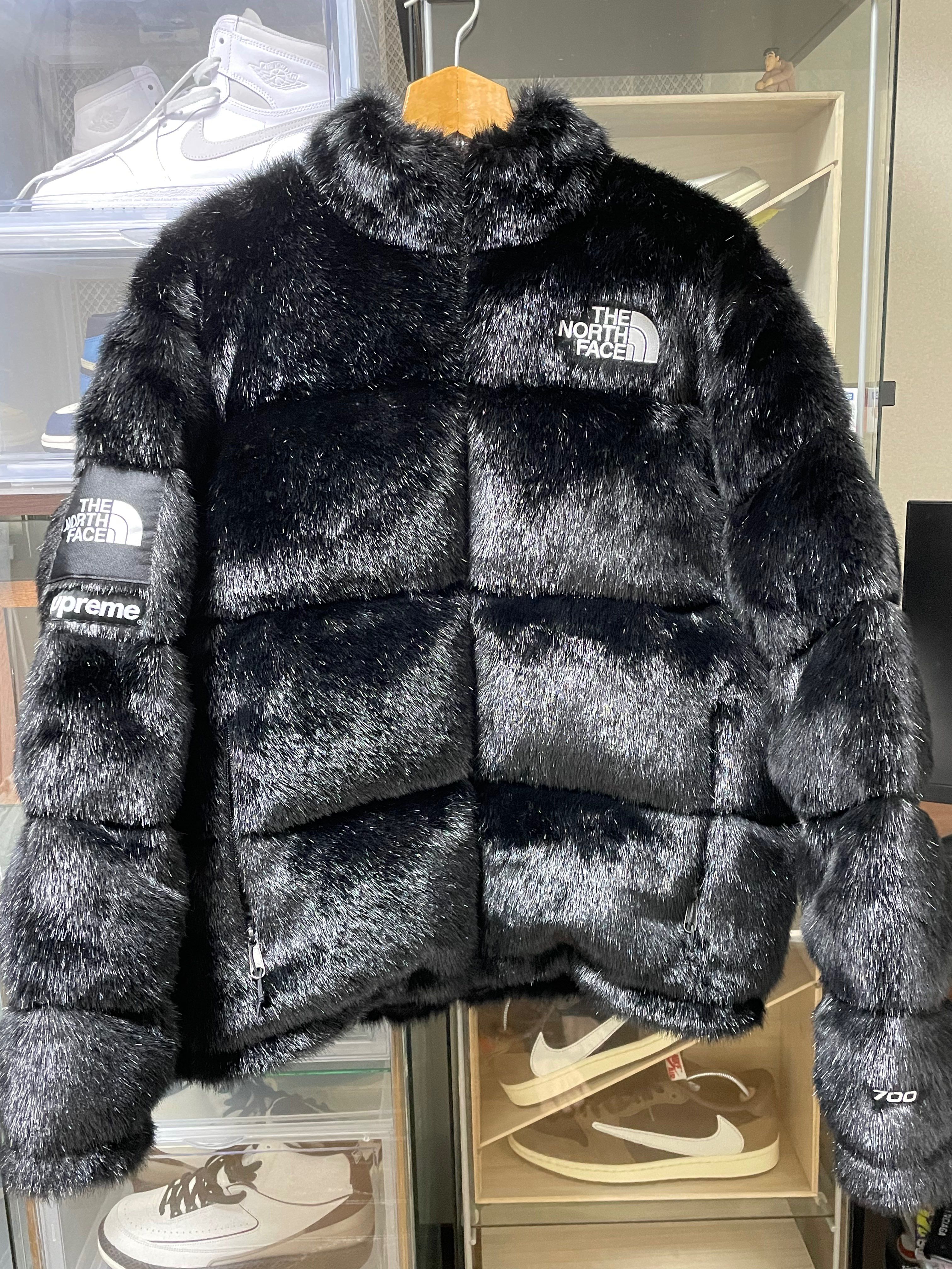 Supreme x The North Face Faux Fur Nuptse Jacket "Black"