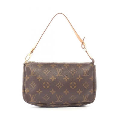 ルイ・ヴィトン LOUIS VUITTON ポシェットアクセソワール ハンドバッグ バッグ PVCコーティングキャンバス レザー モノグラム レディース ブラウン系 M51980 【中古】