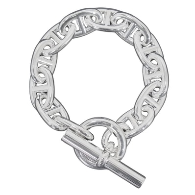 Hermes Chaine D'ancre TGM Bracelet "Silver"