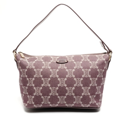 セリーヌ CELINE マカダム キャンバス ホーボー ワンショルダー ショルダーバッグ【中古】