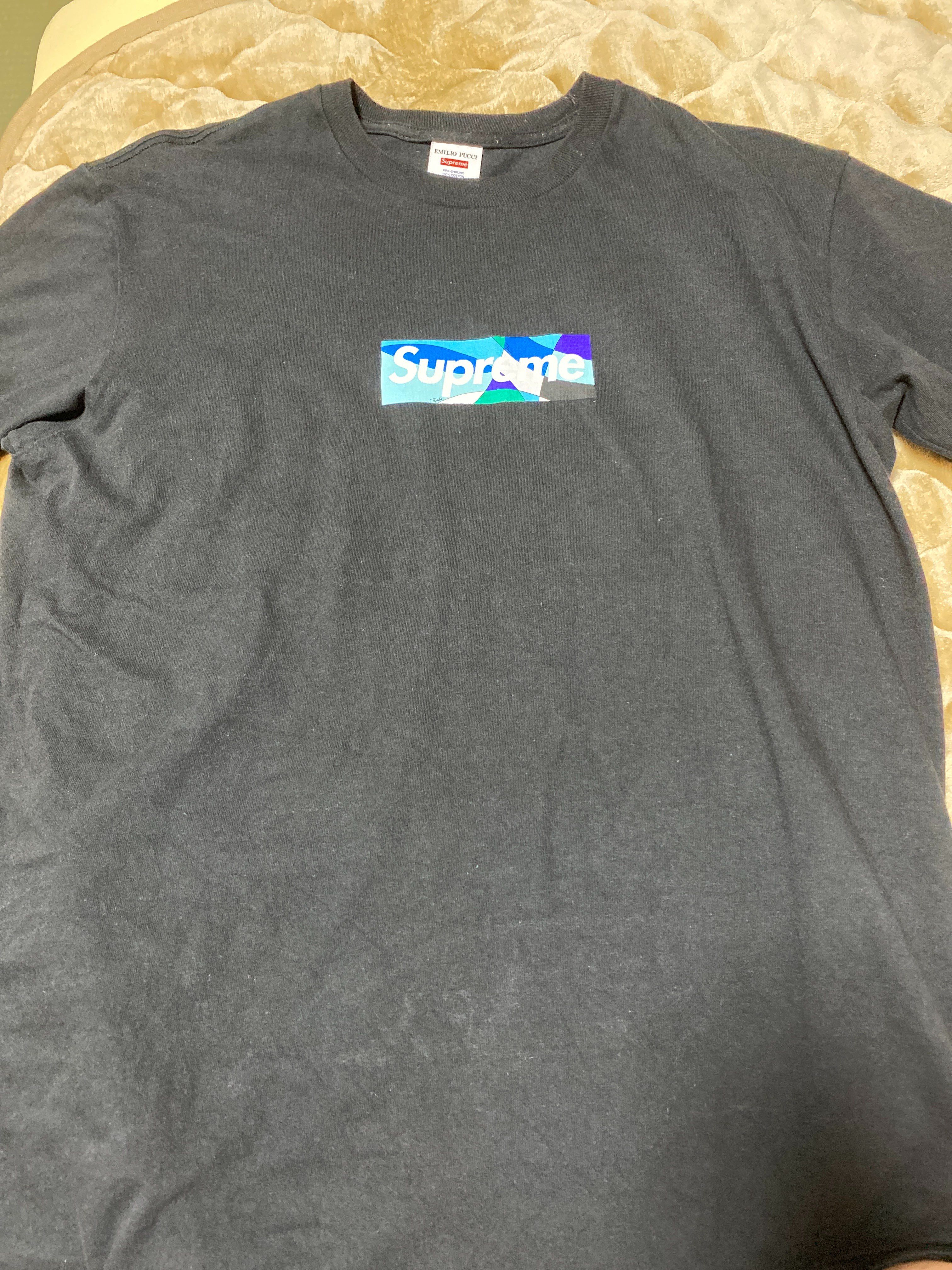 Supreme / Emilio Pucci® Box Logo Tee "Black/Blue"