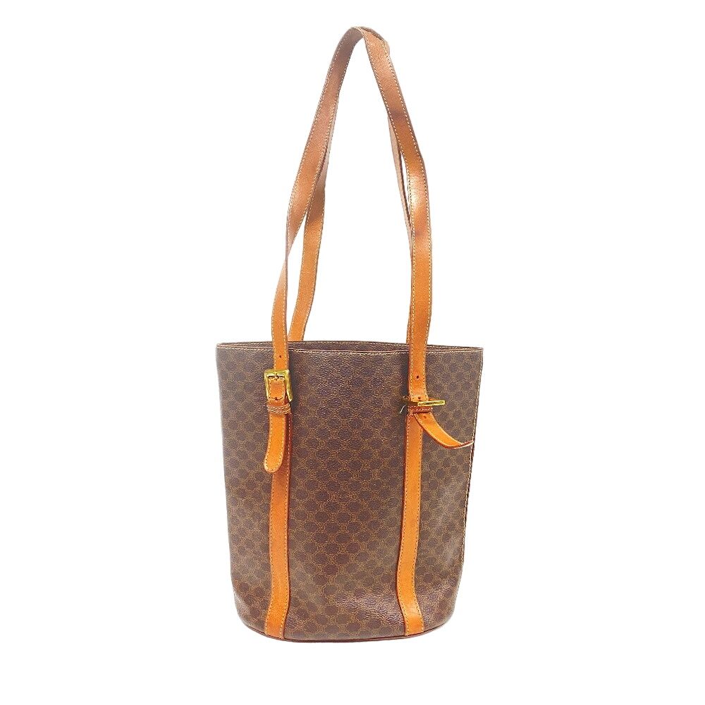 セリーヌ CELINE トートバッグ マカダム ワンショルダー ブラウン