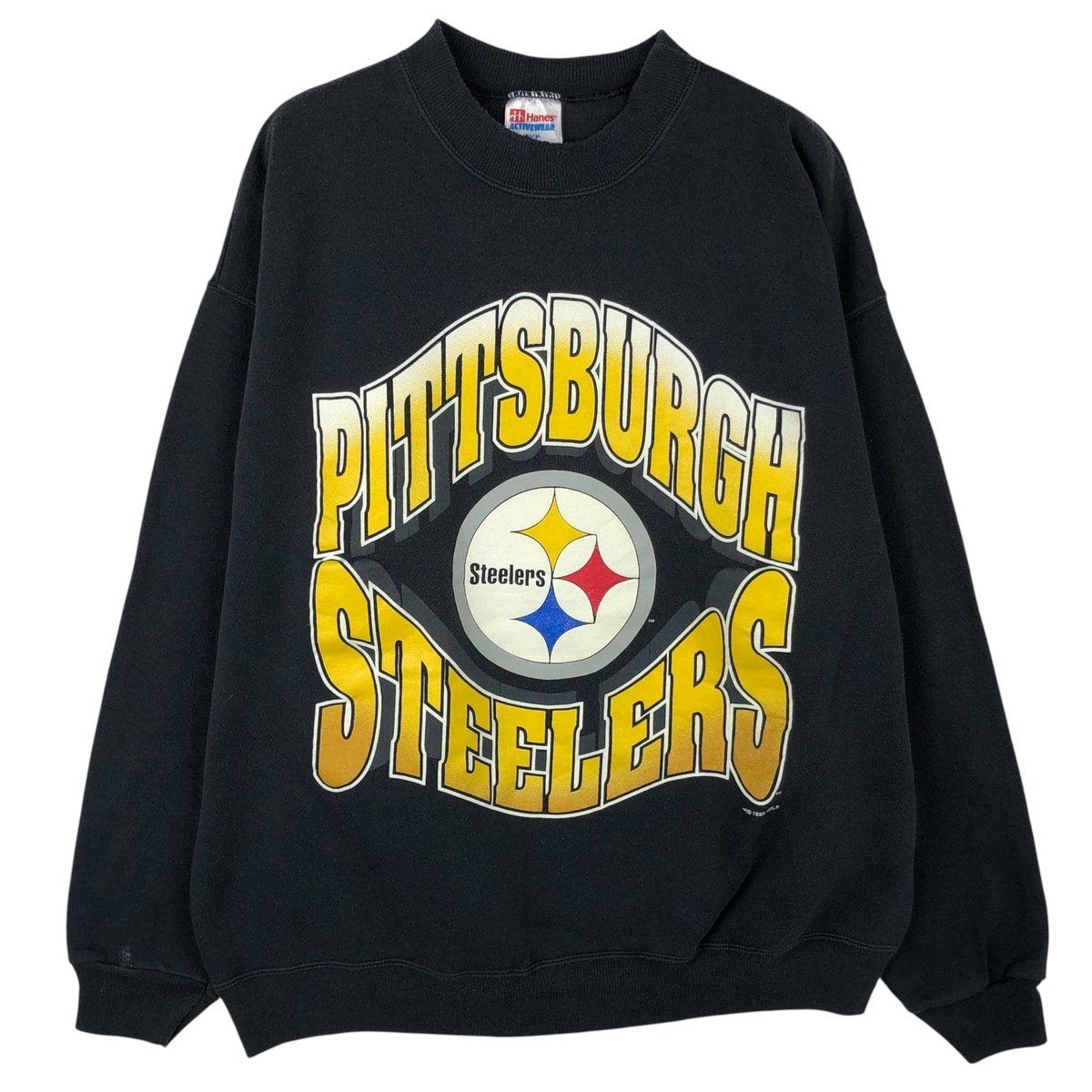 古着 90年代 ヘインズ Hanes NFL PITTSBURGH STEELERS ピッツバーグスティーラーズ プリントスウェットシャツ トレーナー メンズXL相当 ヴィンテージ/eaa610396