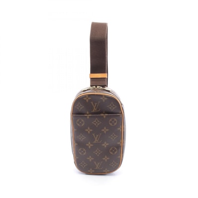 ルイ・ヴィトン LOUIS VUITTON ポシェットガンジュ ウエストバッグ ボディバッグ バッグ PVCコーティングキャンバス レザー モノグラム メンズ レディース ブラウン系 M51870 【中古】