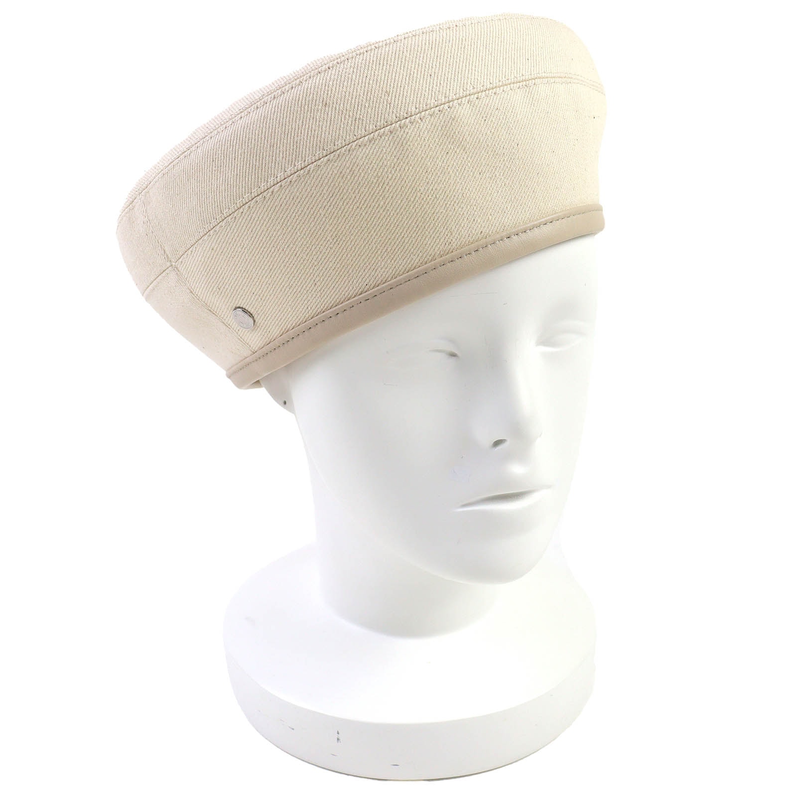 極美品 エルメス セリエ デニム ベレー帽 サントノーレ 58 222017N