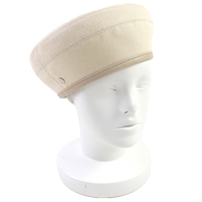 極美品 エルメス セリエ デニム ベレー帽 サントノーレ 58 222017N