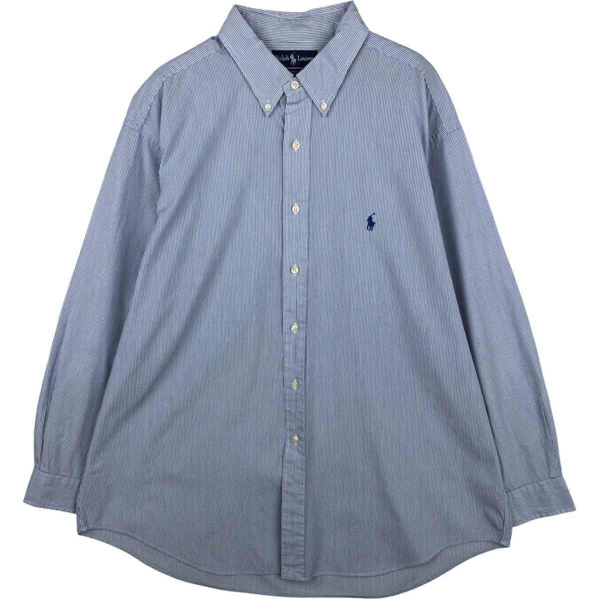 古着 ラルフローレン Ralph Lauren YARMOUTH 長袖 ボタンダウンストライプシャツ メンズXL相当/eaa614980