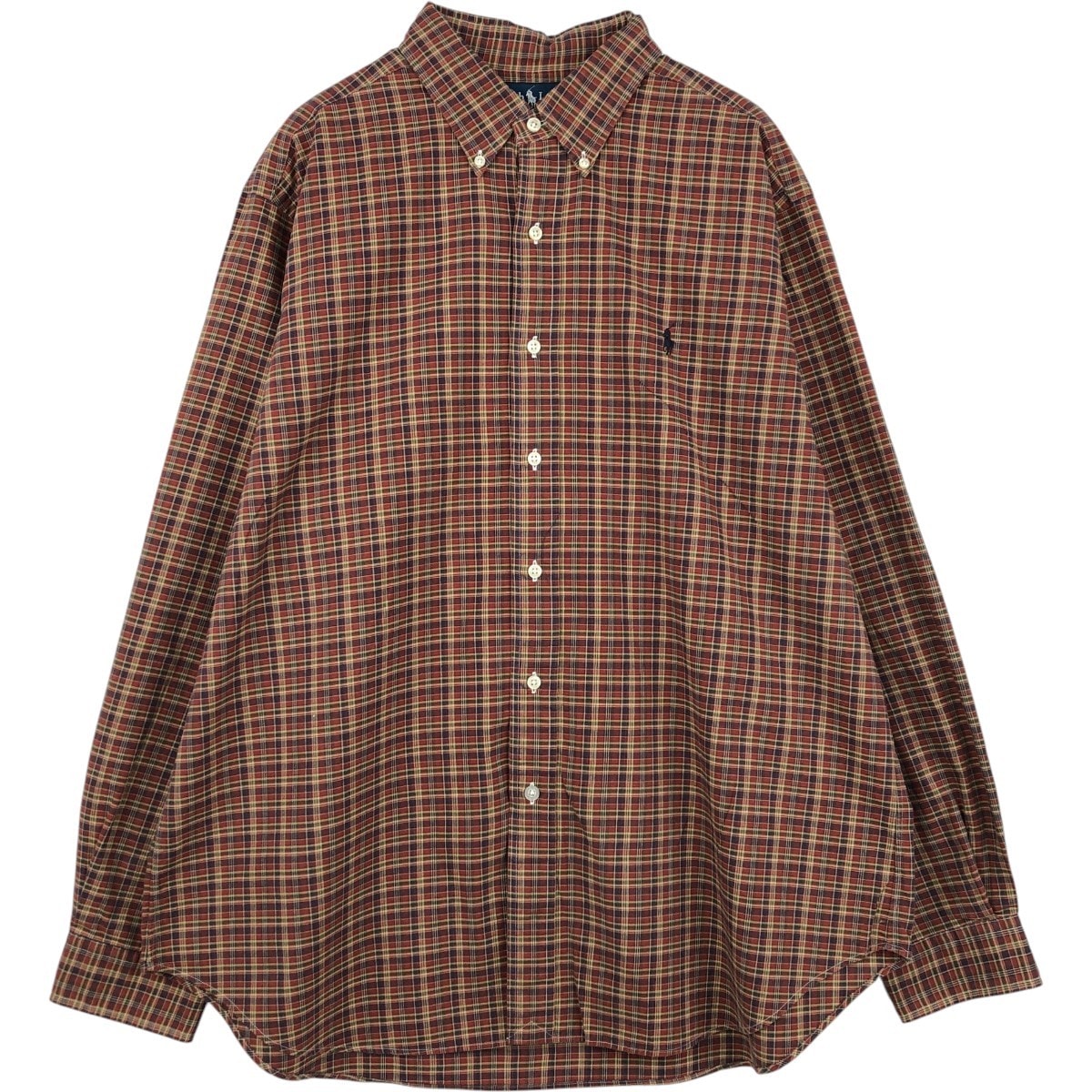 古着 ラルフローレン Ralph Lauren CLASSIC FIT 長袖 ボタンダウンチェックシャツ メンズXL相当/eaa676567