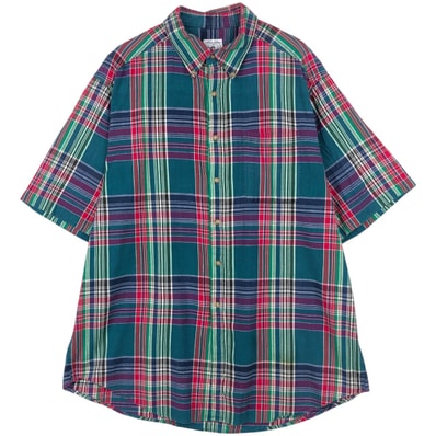 古着 ブルックスブラザーズ Brooks Brothers Est. 1818 SPORT SHIRT 半袖 ボタンダウン チェックシャツ メンズXL相当/eaa655393