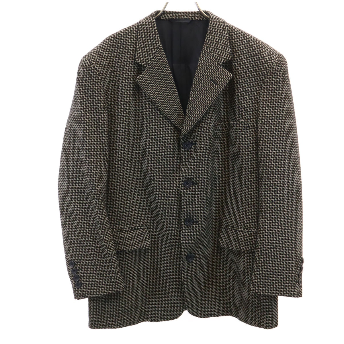 Christian Dior MONSIEUR クリスチャンディオール ムッシュ 総柄 テーラードジャケット M ブラック
