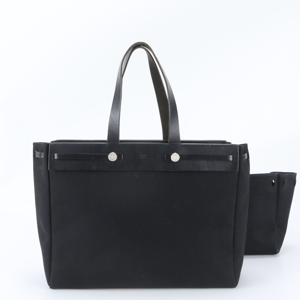 ■美品 エルメスエールバッグ □G 刻印 カバストート バッグ レザー