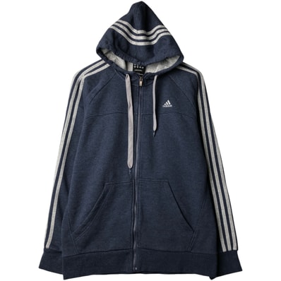 古着 アディダス adidas PERFORMANCE essentials スウェットフルジップパーカー メンズM相当/eaa631029