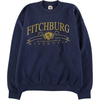 古着 90年代 フルーツオブザルーム FRUIT OF THE LOOM プリントスウェットシャツ トレーナー USA製 メンズXL相当 ヴィンテージ/eaa579215