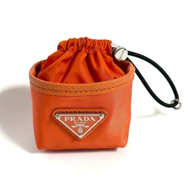 【男女兼用】プラダ バッグチャーム イヤフォンケース キーホルダー キーリング