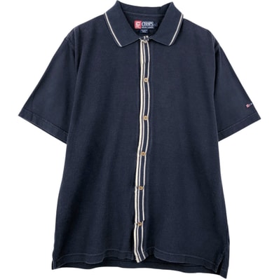 古着 ラルフローレン Ralph Lauren CHAPS チャップス 半袖 コットンシャツ ボックスシャツ メンズL相当/eaa660944