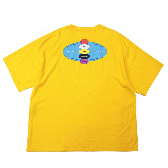 美品 バレンシアガ 2018年製 ロゴ エンブロイダリー 刺繍 バックプリント コットン100% カットソー メンズ イエロー XS BALENCIAGA