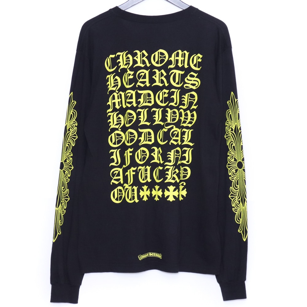 CHROME HEARTS Made in Hollywood ダブルフローラルホースシューポケットロングスリーブTシャツ