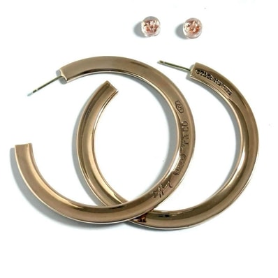 【美品・大きめ】ティファニー レディース フープピアス ルベドメタル 1837