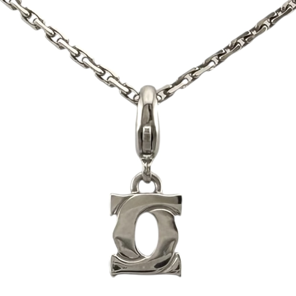 カルティエ 2C ネックレス 18金 K18ホワイトゴールド レディース CARTIER 中古