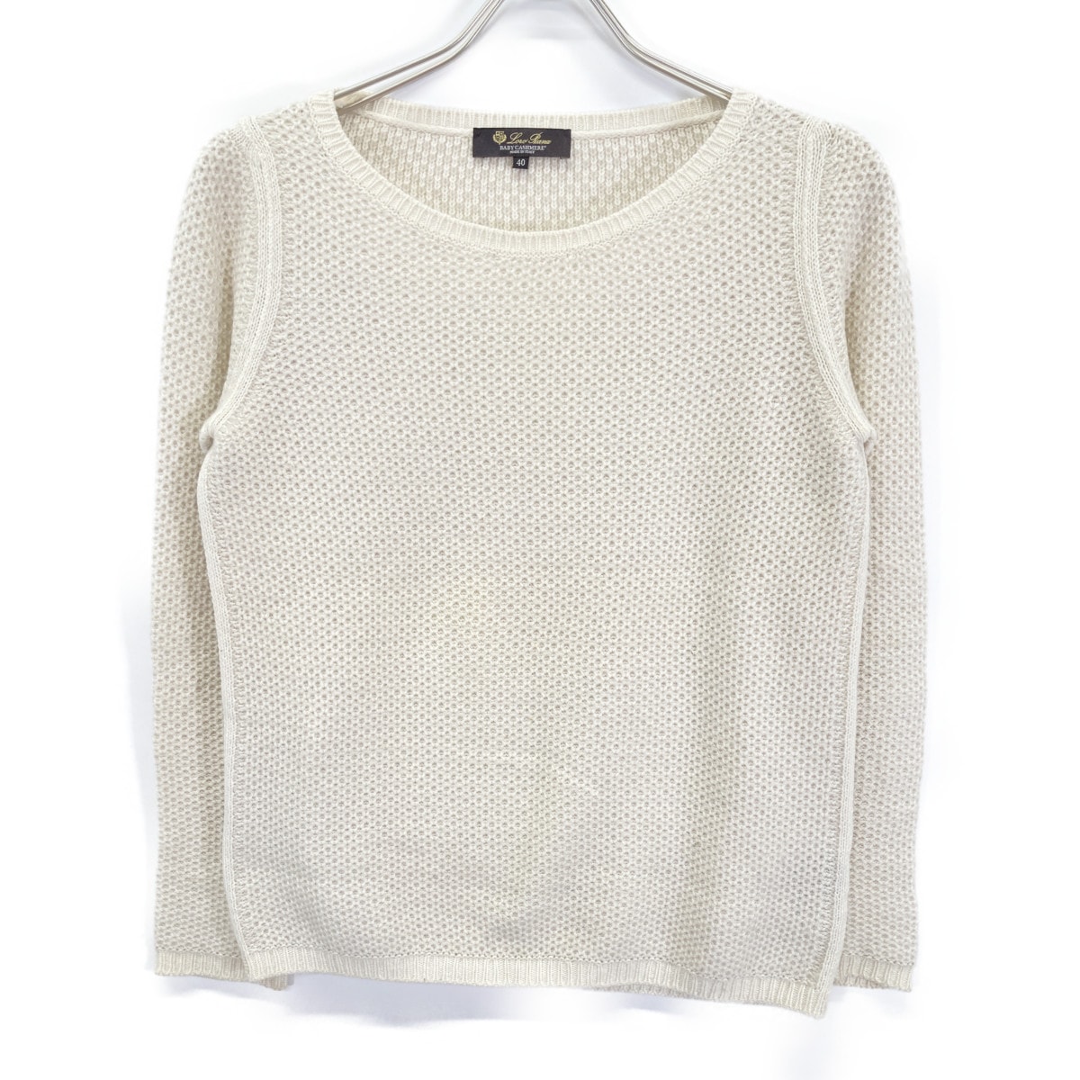 ロロピアーナ MAC3540 ベビーカシミヤ100 クルーネック ニット 40