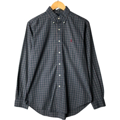 古着 ラルフローレン Ralph Lauren CLASSIC FIT 長袖 ボタンダウンチェックシャツ メンズM相当/eaa570157