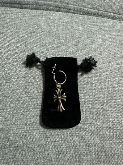 Chrome Hearts Hoop CH Cross Earrings "Silver"