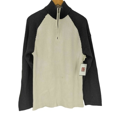 リブ ハーフジップニット【1139933673070】