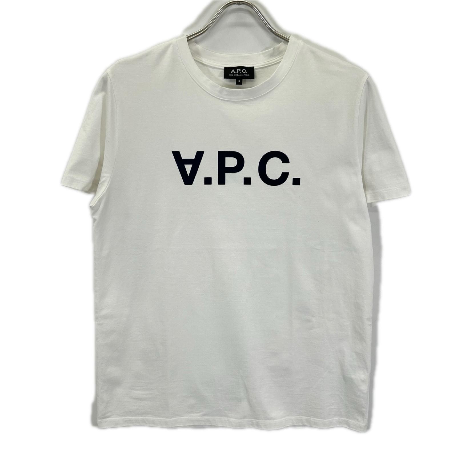 アーペーセー 25082-1-97261 ホワイト 反転ロゴ Tシャツ S
