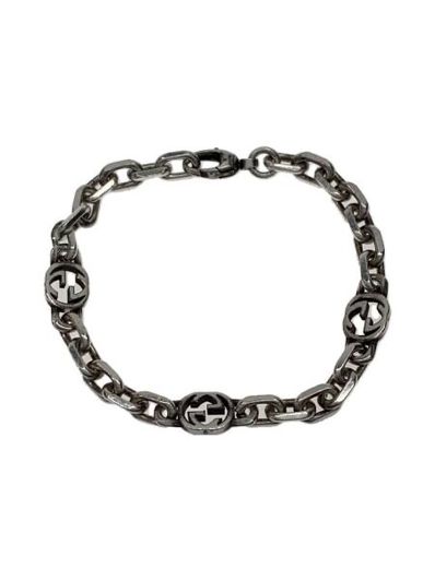 GUCCI Silver Bracelet With Interlocking G