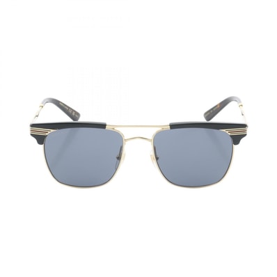 グッチ GUCCI スクエア サングラス 衣料品 GP / プラスチック メンズ ゴールド系 / ブラック系 GG0287S001 【新品】