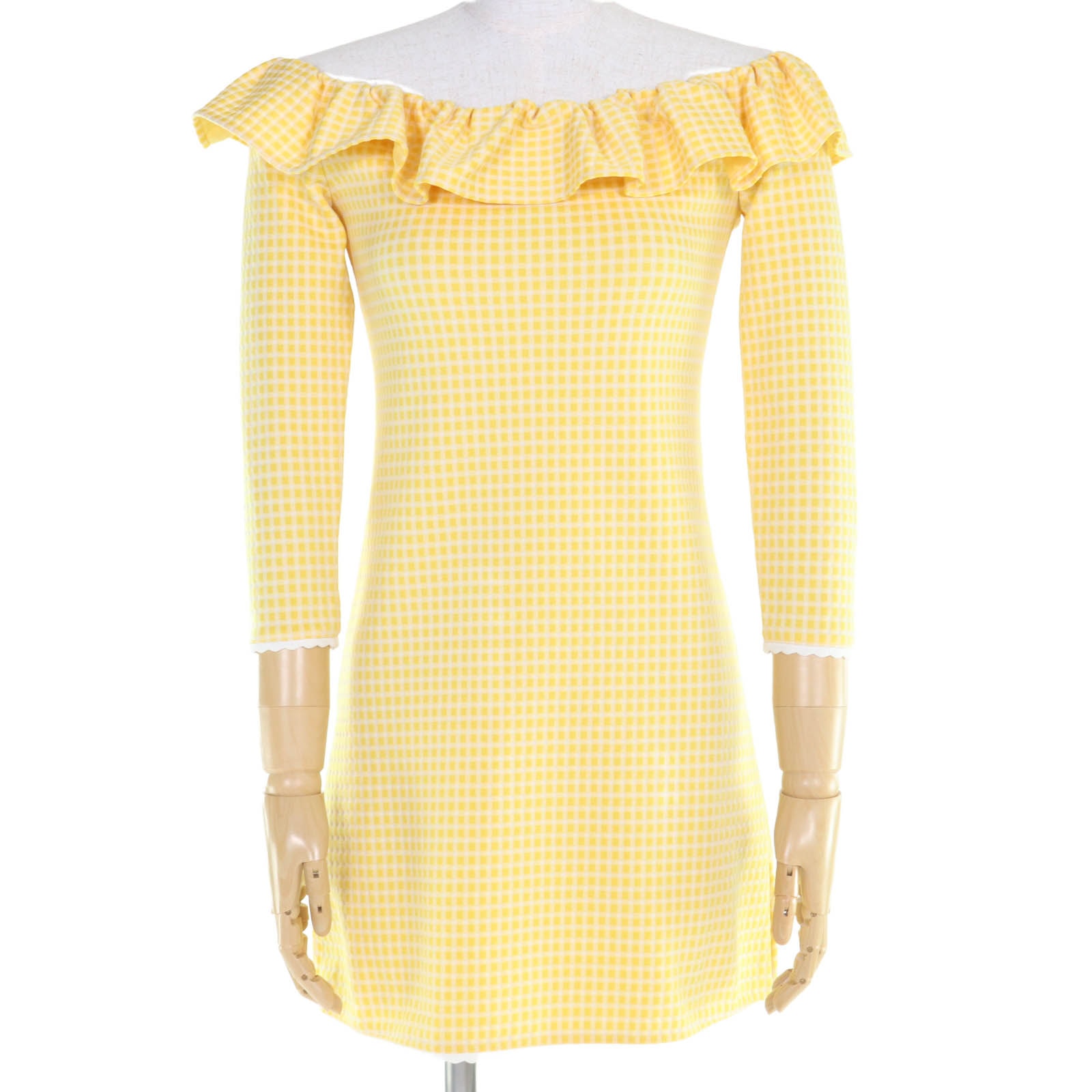 極美品 ミュウミュウ ワンピース イエロー レディース XS MJA788