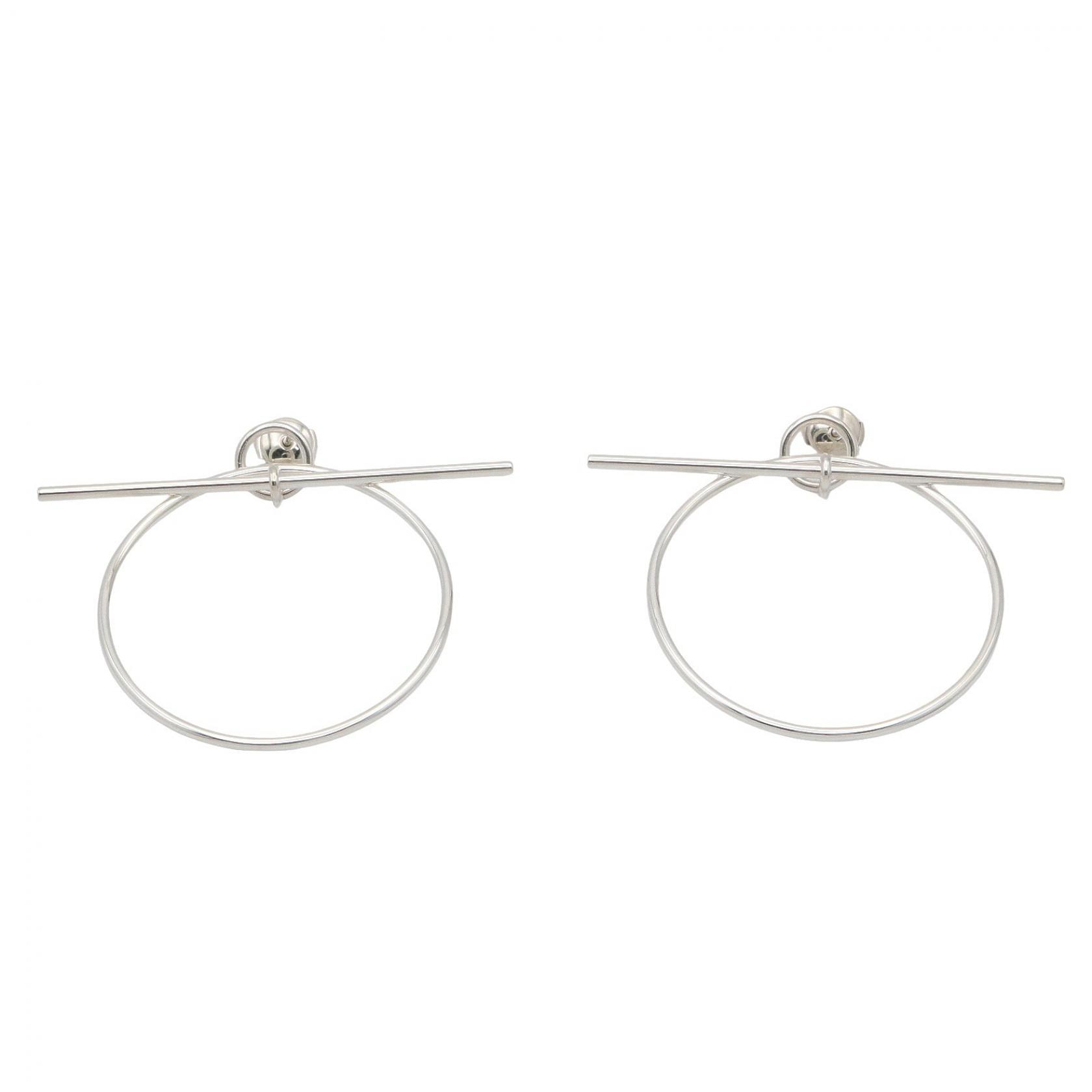 エルメス HERMES ループ MM ピアス ピアス ジュエリー シルバー925 レディース シルバー系 【中古】