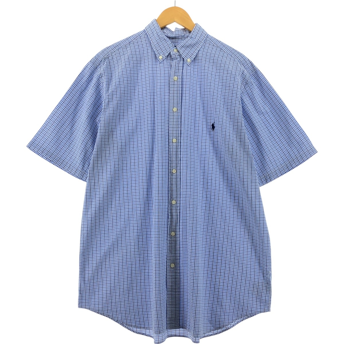 古着 ラルフローレン Ralph Lauren 半袖 ボタンダウン チェックシャツ メンズL相当/eaa535680