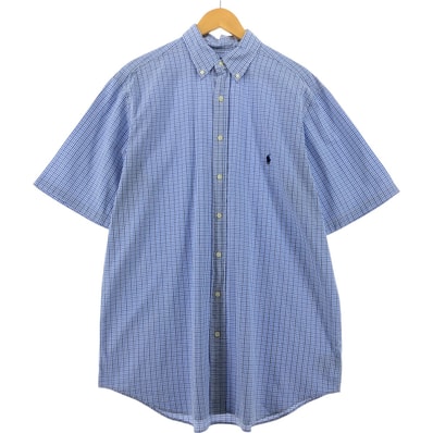 古着 ラルフローレン Ralph Lauren 半袖 ボタンダウン チェックシャツ メンズL相当/eaa535680