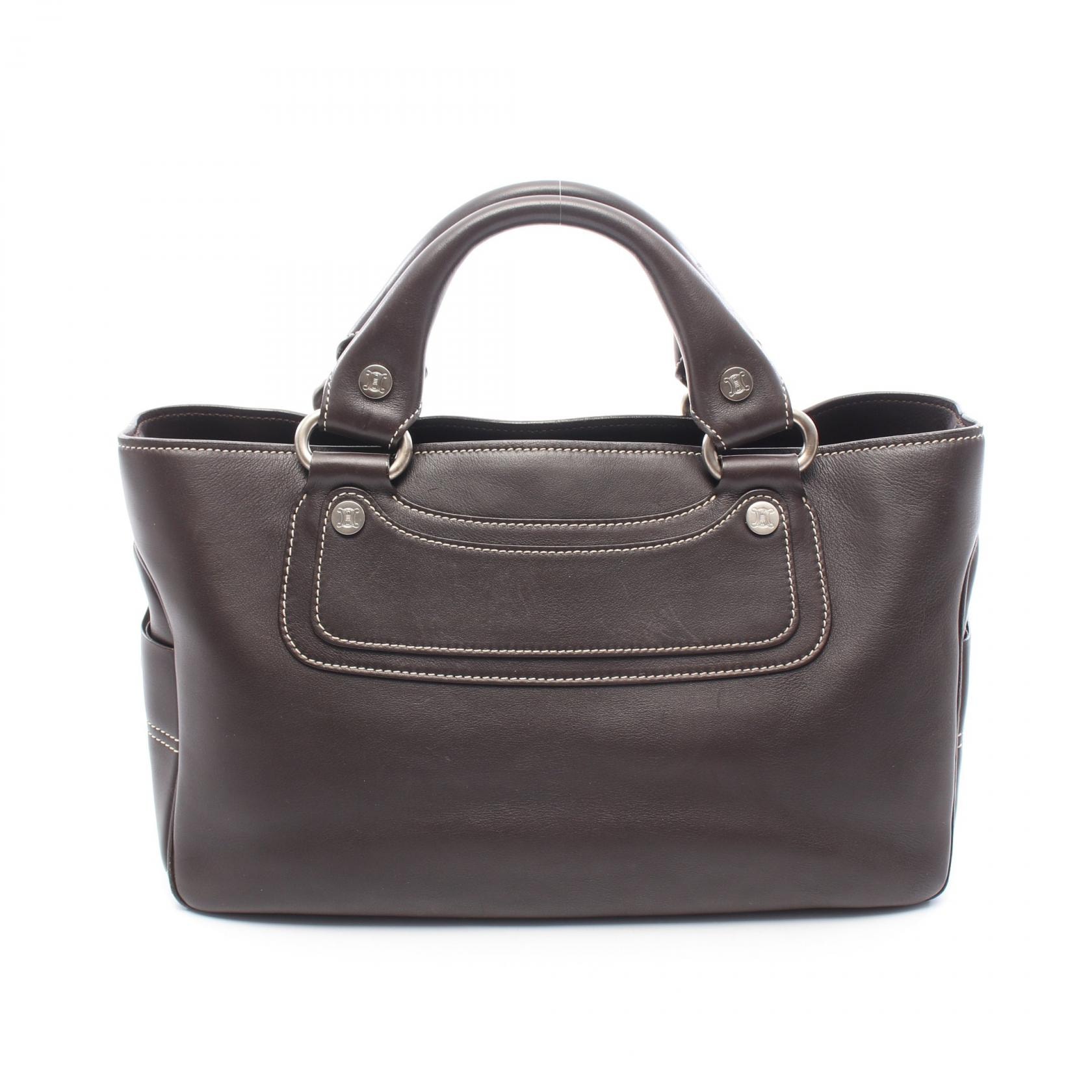 セリーヌ CELINE ブギーバッグ ハンドバッグ バッグ レザー レディース ブラウン系 【中古】