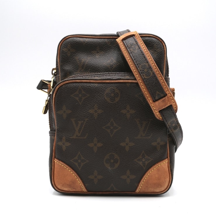 LOUIS VUITTON(ルイ・ヴィトン)アマゾン モノグラム ヴィンテージ ショルダーバッグ 斜め掛け ブラウン レザー ゴールド金具 M45236 レディース【中古】