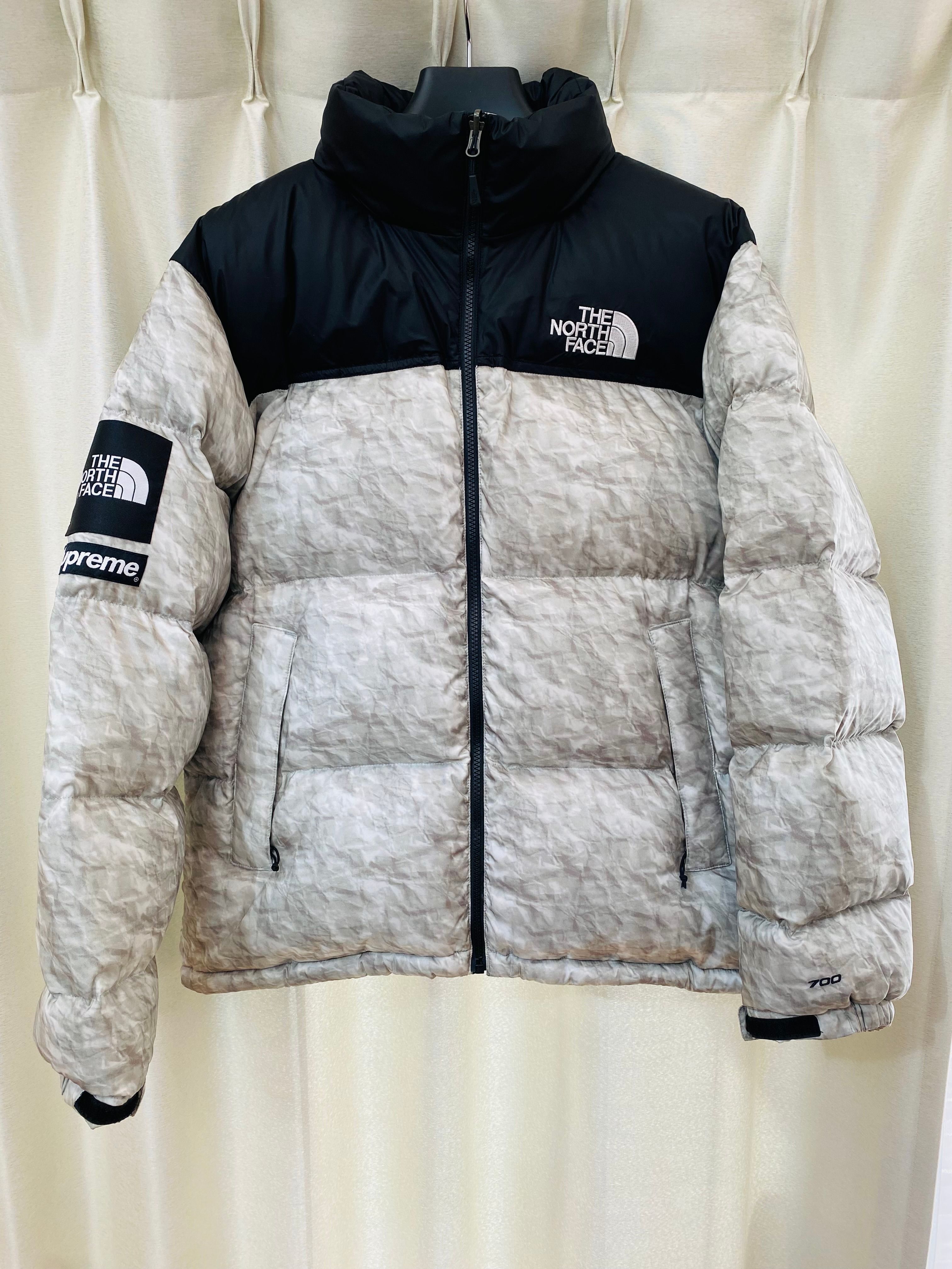 Supreme x The North Face Nuptse Jacket "White Paper Print"