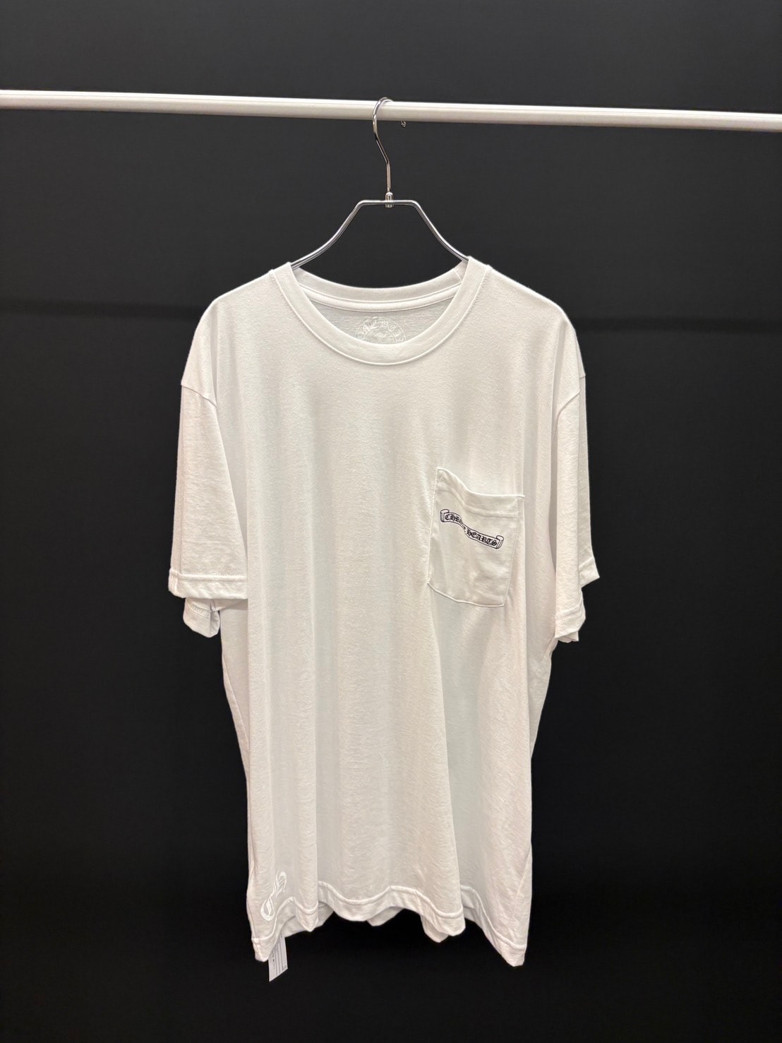 Chrome Hearts Shoulder USA Script Logo Pocket T-Shirt "White"