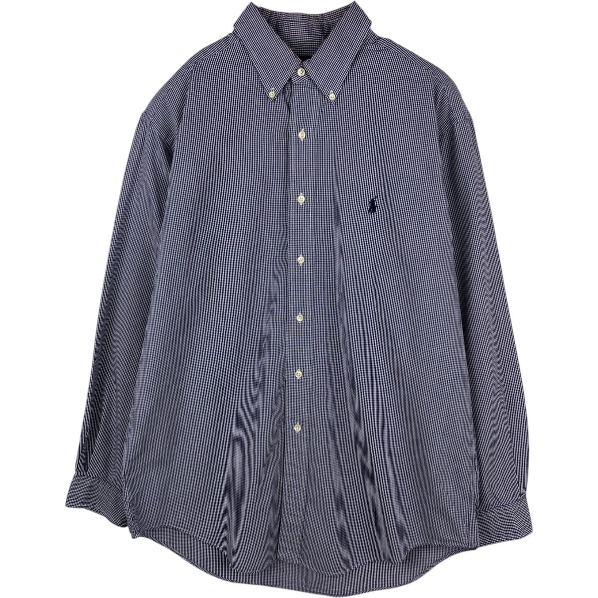 古着 ラルフローレン Ralph Lauren YARMOUTH ギンガムチェック 長袖 ボタンダウンチェックシャツ メンズL相当/eaa676506