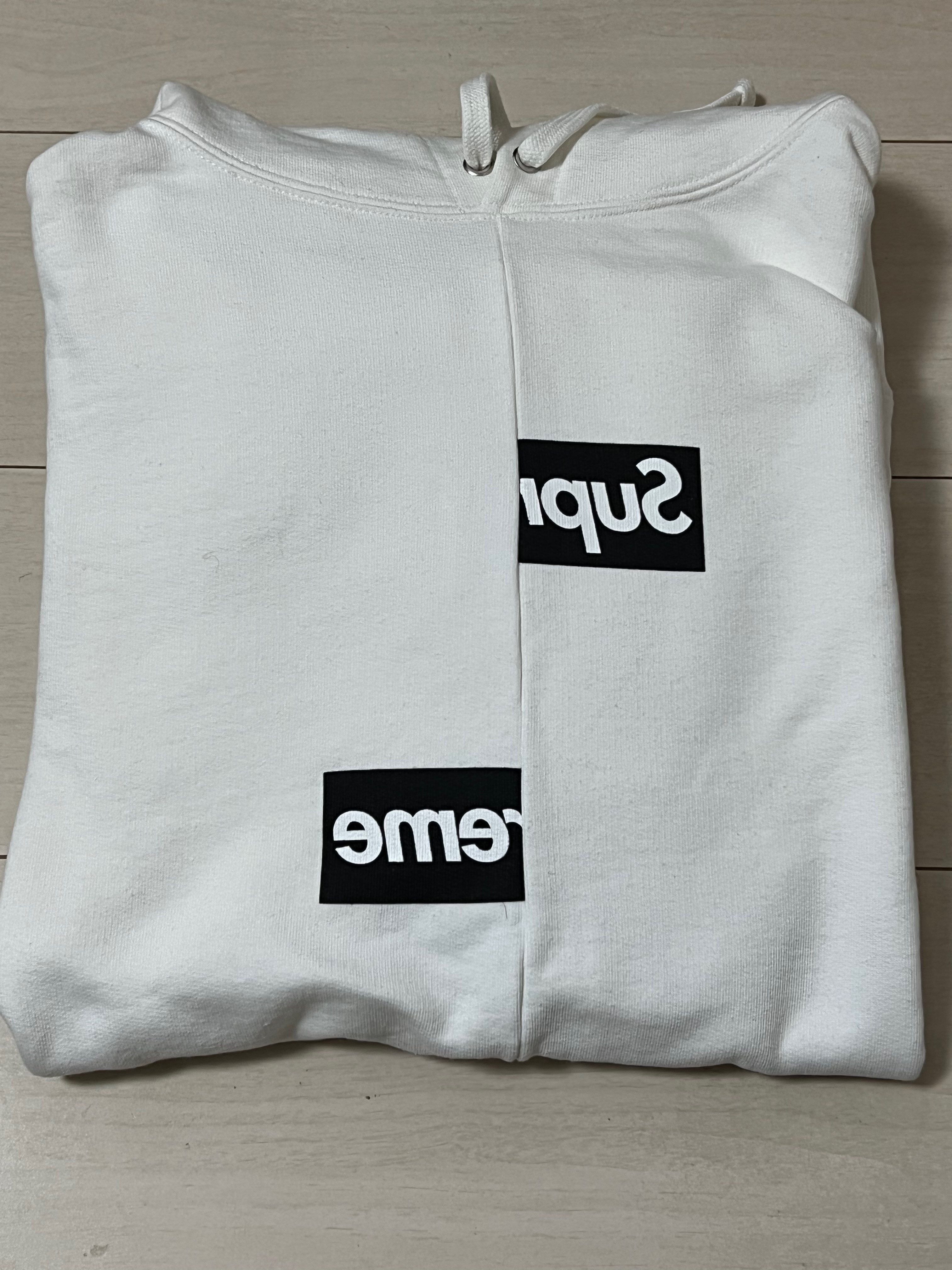 Supreme / Comme des Garçons SHIRT® Split Box Logo Hooded Sweatshirt "White"