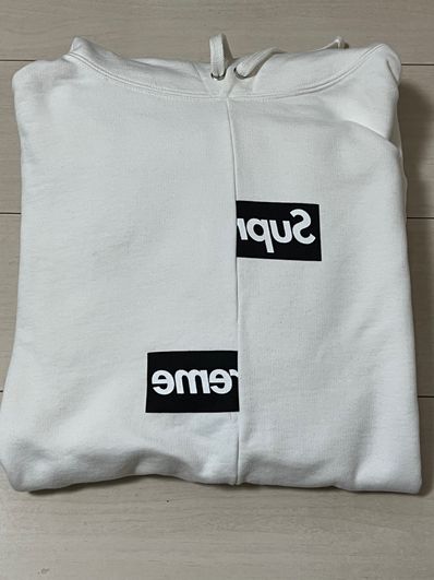 Supreme / Comme des Garçons SHIRT® Split Box Logo Hooded Sweatshirt "White"