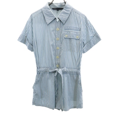 MARC BY MARC JACOBS マークバイマークジェイコブス ストライプ 半袖 オールインワン 4 ブルー系