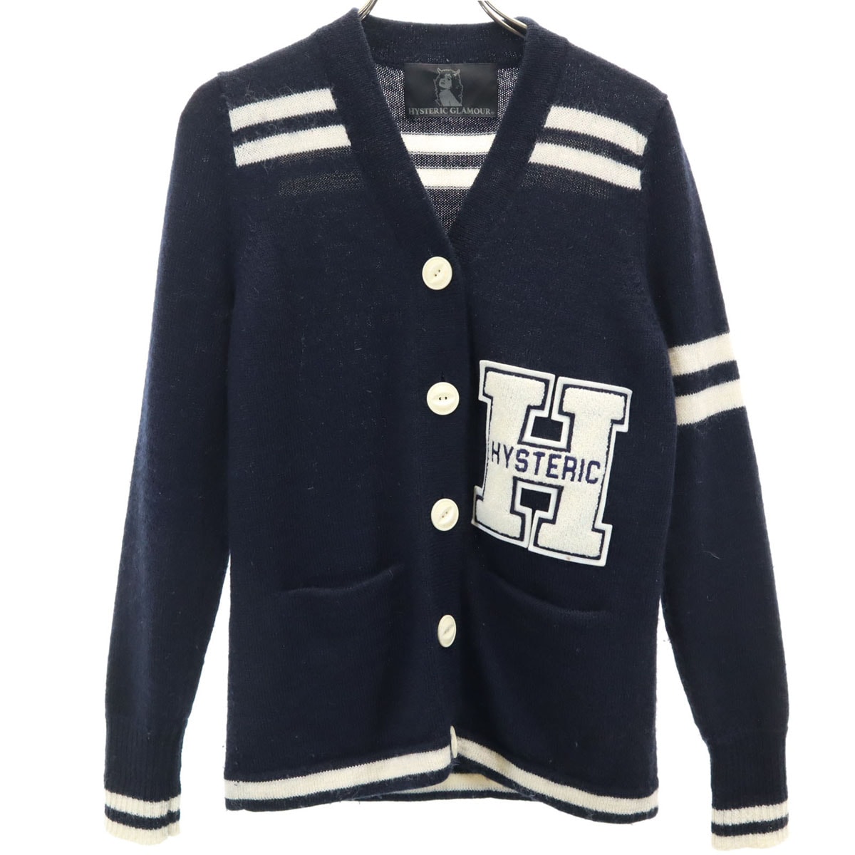 HYSTERIC GLAMOUR ヒステリックグラマー 長袖 カーディガン F ネイビー系 ニット