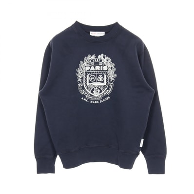 マークジェイコブス MARC JACOBS × A.P.C. The Mens Paris Crewneck スウェット 衣料品 トップス コットン メンズ ネイビー系 【中古】