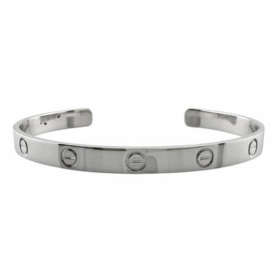 カルティエ ラブ オープン クラシック バングル 18金 K18ホワイトゴールド レディース CARTIER 中古