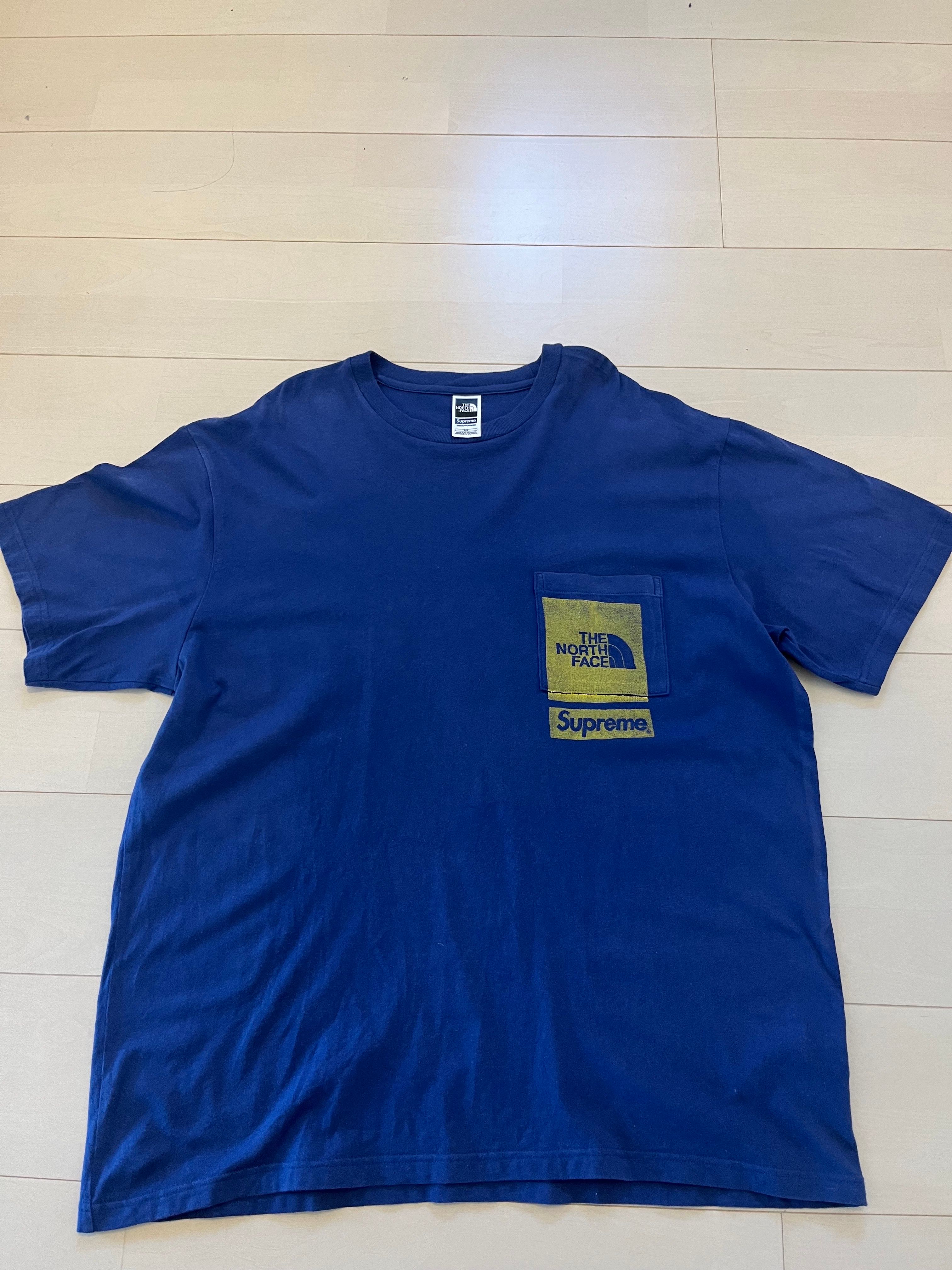 Supreme x The North Face Printed Pocket Tee "Navy"