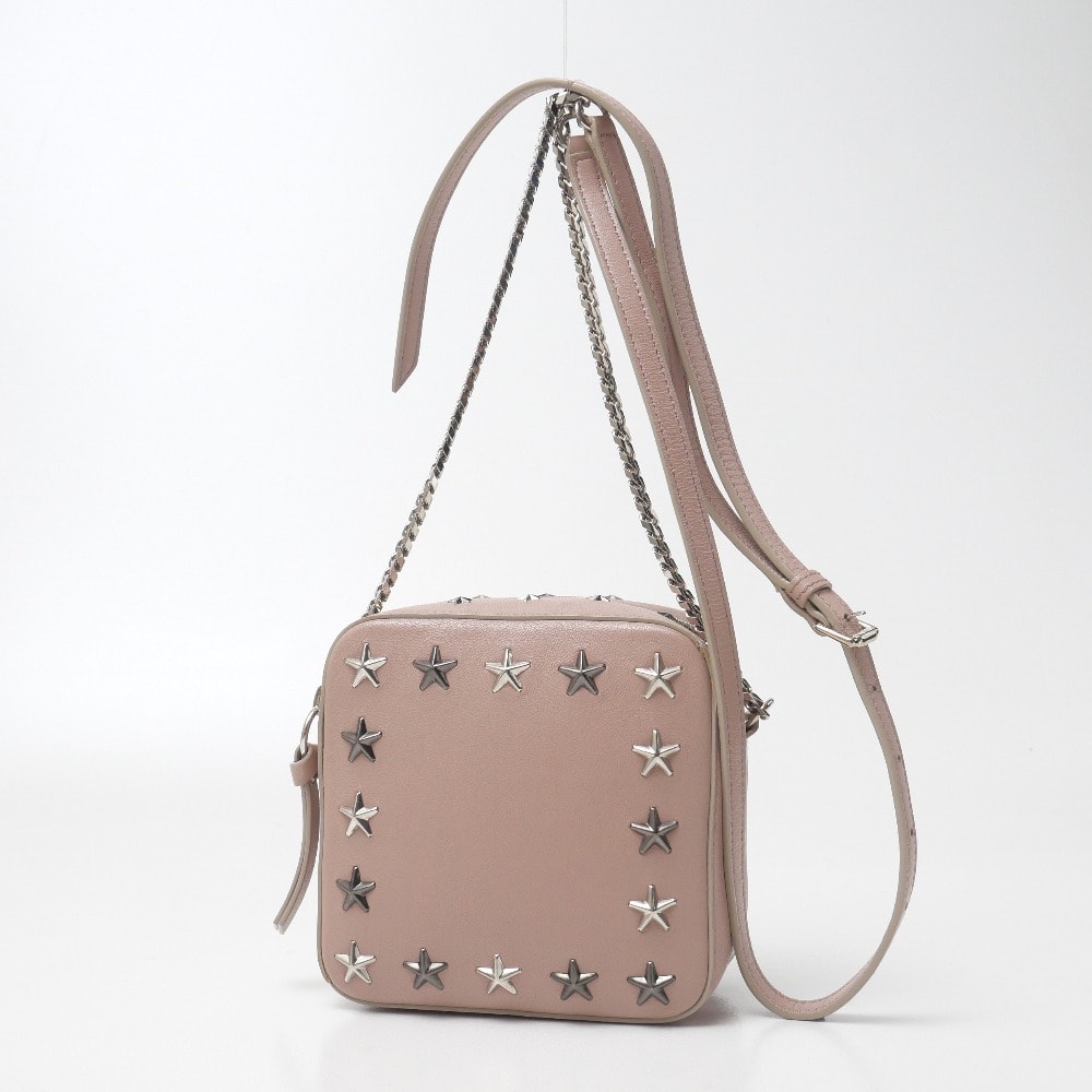 ■美品■JIMMY CHOO ジミーチュウ ショルダーバッグ スタースタッズ スクエア ミニバッグ ブランド古着【中古】20260922/RB0726