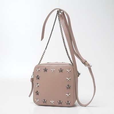 ■美品■JIMMY CHOO ジミーチュウ ショルダーバッグ スタースタッズ スクエア ミニバッグ ブランド古着【中古】20260922/RB0726